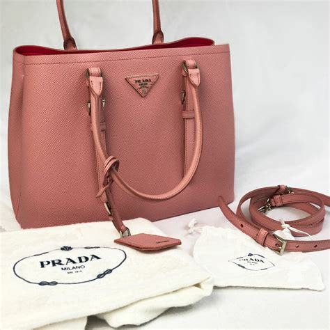 prada double bag pink|prada saffiano cuir double bag.